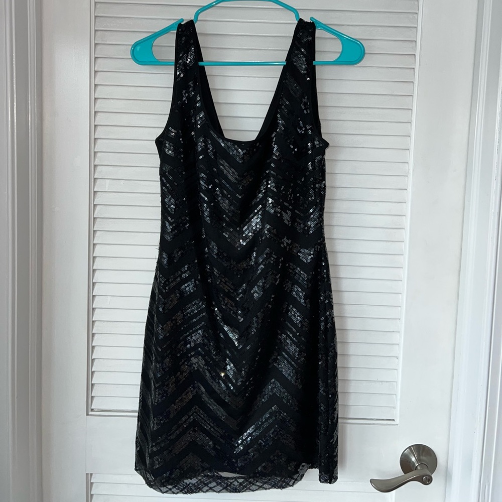 Guess Black Sequined Dress